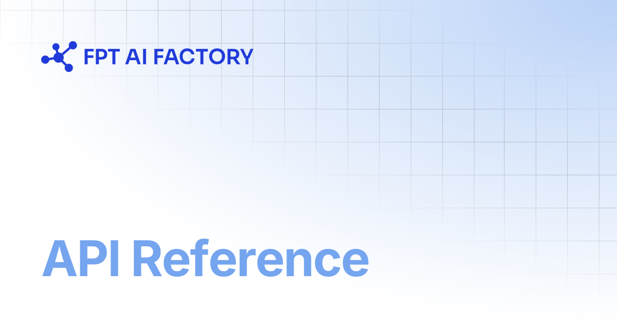 API Reference | AI Factory Documentation