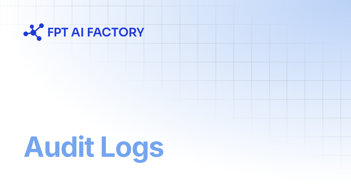 Audit Logs | AI Factory Documentation